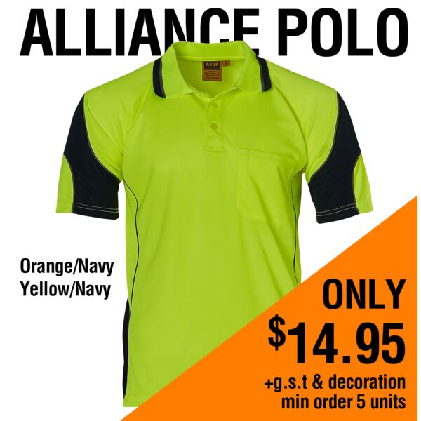 ALLIANCE SHORT SLEEVE SAFETY POLO - Min Order 5 units Thumbnail