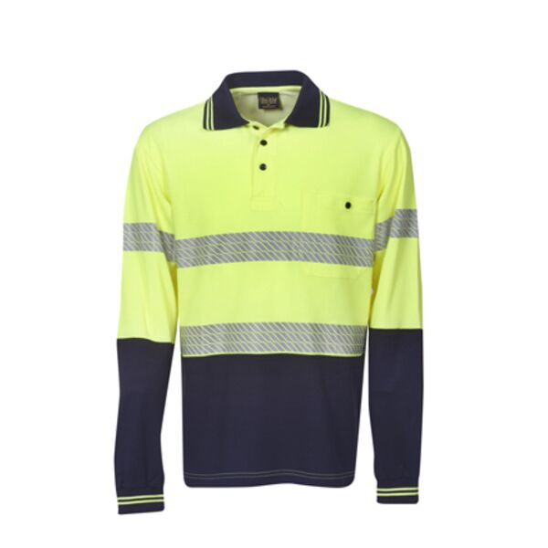 Segment Taped Cotton Back Polo Long Sleeve Thumbnail