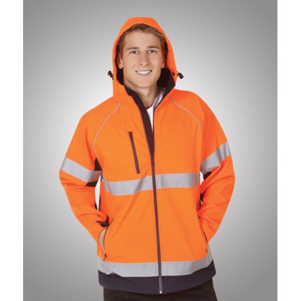 Hooded Hi-Viz Soft Shell Jackets Day/Night Use Thumbnail