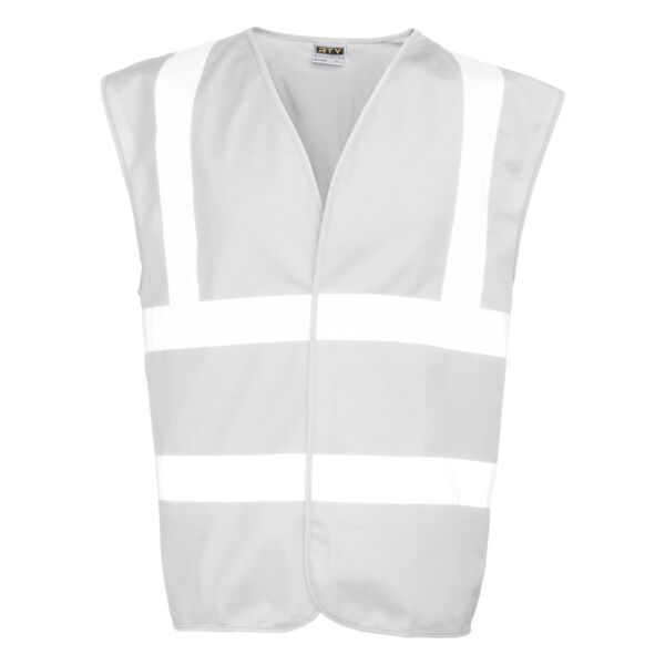 White Hi-Vis Vest Day/Night - ALWAYS IN STOCK! Thumbnail