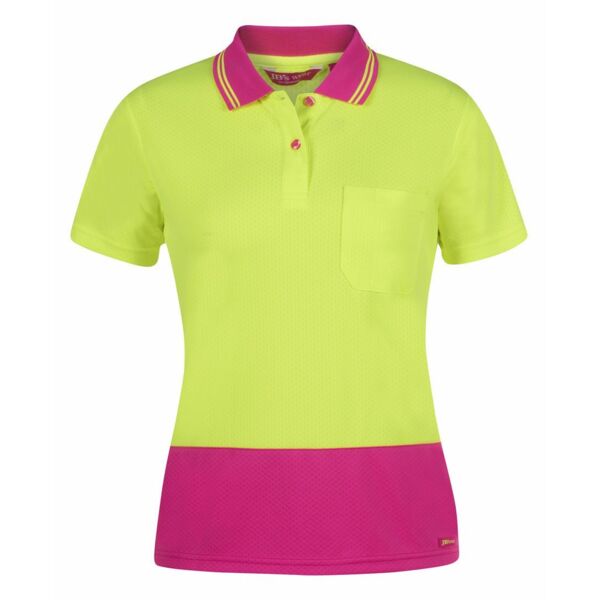HI VIS LADIES S/S JACQUARD POLO Thumbnail