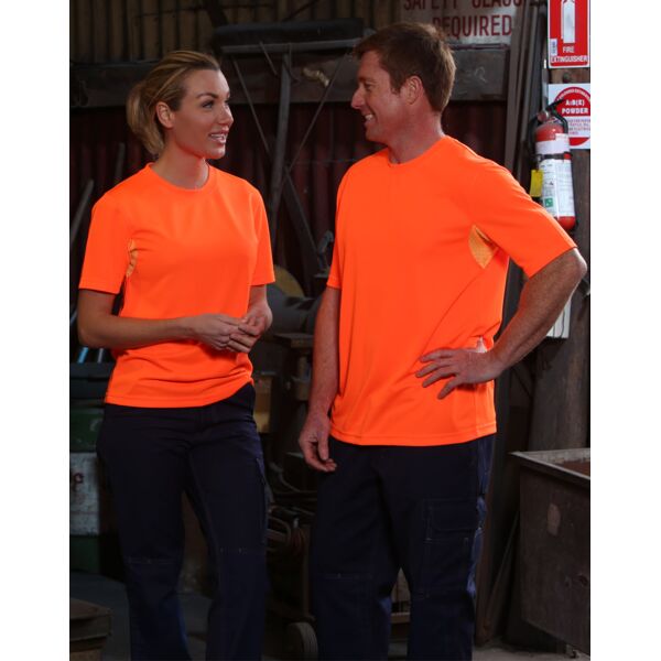 Shiny HI-VIS MINI WAFFLE SAFETY TEE-Unisex SW39 HI-VIS MINI WAFFLE SAFETY TEE-Unisex Thumbnail