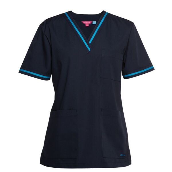 JB's  CONTRAST LADIES SCRUBS TOP Thumbnail