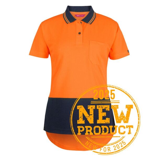 JB's wear JB's Ladies Hi Vis S/S Drop Tail Polo 6HDS1 JB's Ladies Hi Vis S/S Drop Tail Polo Thumbnail