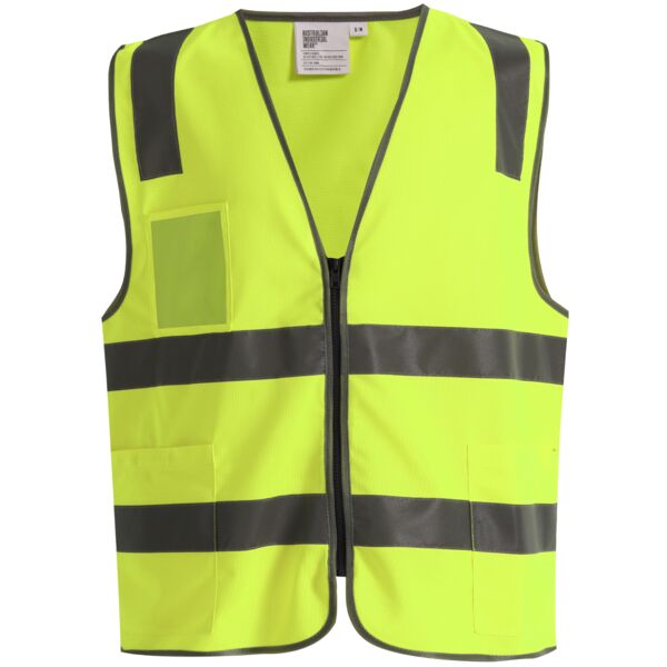SW04 Unisex Hi-Vis Safety Vest with ID & Utility Pockets Yellow Thumbnail