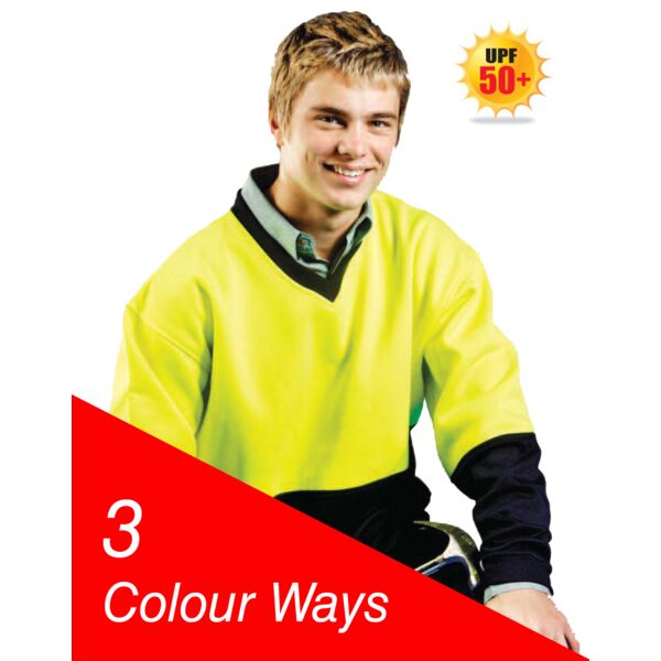 HI-VIZ FLEECY SWEAT V-NECK F82 HI-VIZ FLEECY SWEAT V-NECK Thumbnail