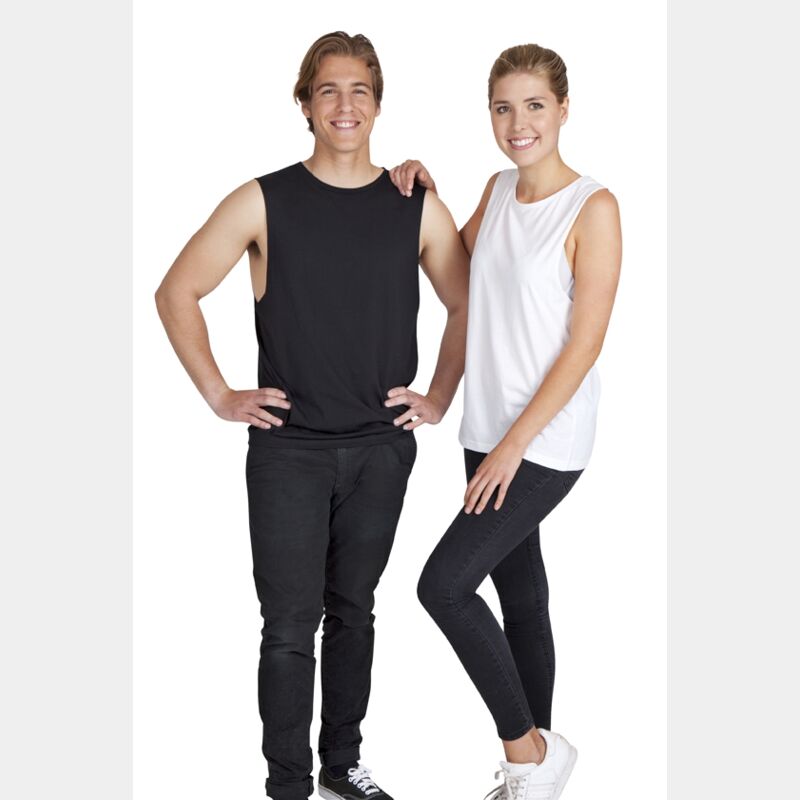 100% combed cotton sleeveless tee Thumbnail