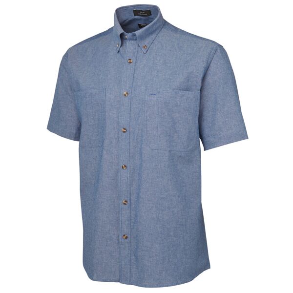 JB's S/S Cotton Chambray Shirt Chambray Thumbnail