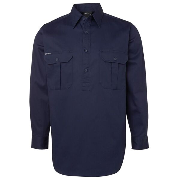 JB's L/S 190G Close Front Work Shirt  Thumbnail