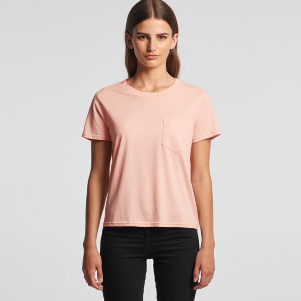 AS Colour Women's Square Pocket Tee 4046 Women's Square Pocket Tee Thumbnail