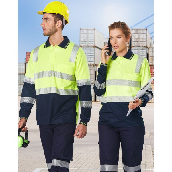 UNISEX TRUEDRY® BIOMOTION SEGMENTED LS SAFETY POLO Thumbnail