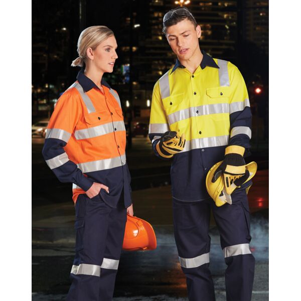 Shiny Biomotion day/night light weight safety shirt with x back tape configuration SW70 Biomotion day/night light weight safety shirt with x back tape configuration Thumbnail