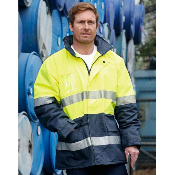 HI-VIS LONG LINE JACKET POLAR WITH FLEECE LINING Thumbnail