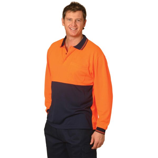 High Visibility Long Sleeve Polo Thumbnail