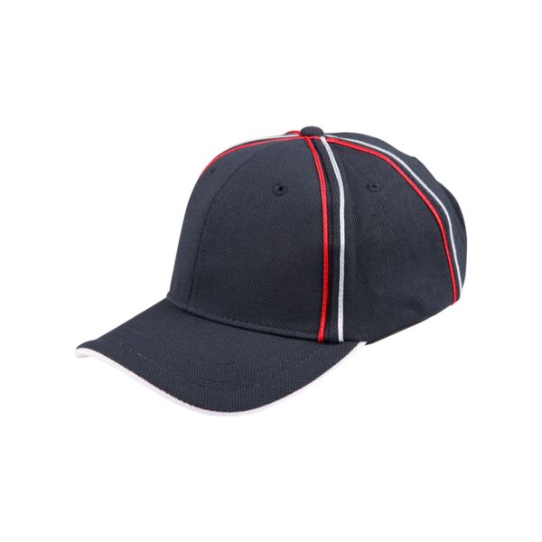 Shiny Tri-Colour Pique Mesh Cap CH76 Tri-Colour Pique Mesh Cap Thumbnail