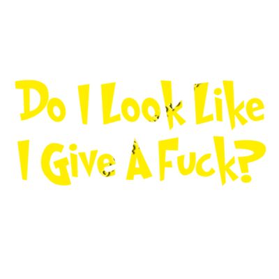 DO I LOOK LIKE I GIVE A FUCK Thumbnail