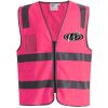 SW04 Unisex Hi-Vis Safety Vest with ID & Utility Pockets Pink Thumbnail