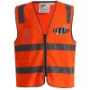 SW04 Unisex Hi-Vis Safety Vest with ID & Utility Pockets Orange Thumbnail