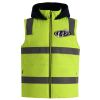 SW93 Unisex Hi Vis Hooded Puffer Vest Thumbnail